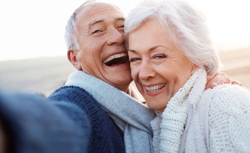 old couple smiling