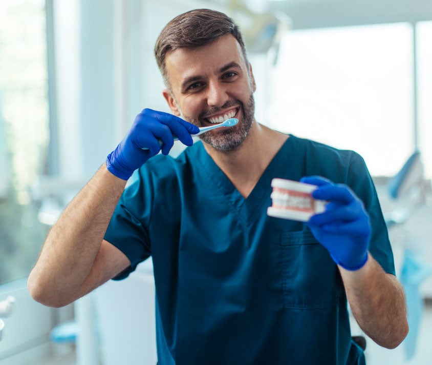 doctor smiling on camera
